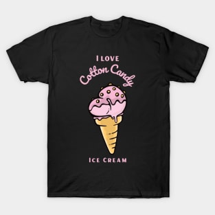 I Love Cotton Candy Ice Cream T-Shirt